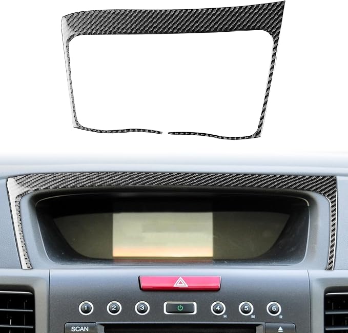 Real Carbon Fiber Trim for Honda CRV Accessories | for CR-V 2012 2013 2014 2015 2016 Central Console Navigation Display Panel Cover Sticker Interior Thick Overlay Decal