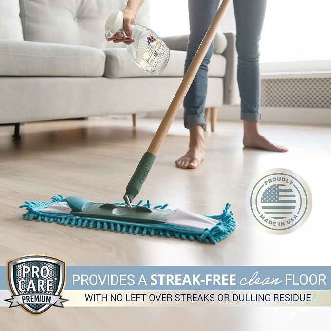 ProCare White Tea & Fig Floor Cleaner (Made in USA) | Vinyl, Wood,Tile, Stone & Laminate Floor Cleaner For Mopping, Household Supplies,Cleaning Solution For Kitchen & Bathroom-32oz/0.95L Spray Bottle