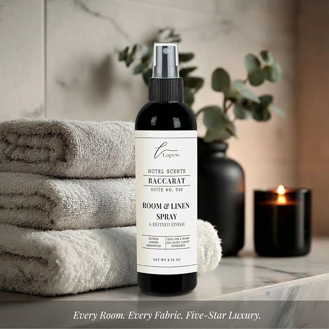 Lapew Hotel Scents Luxury Room Spray | Baccarat Suite 540 | Linen Spray Air Freshener & Fabric Spray | 8 fl oz