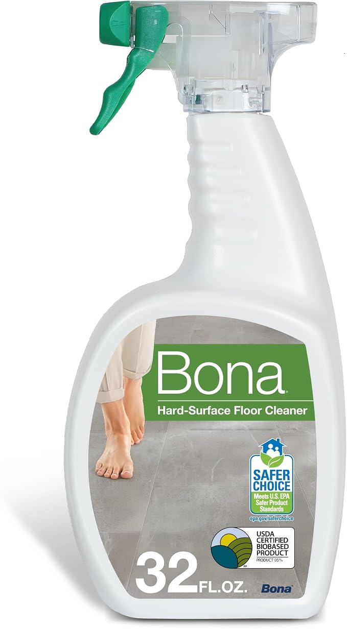 Bona Multi-Surface Floor Cleaner Spray - 32 fl oz - Unscented - Refillable | Residue-Free Floor Cleaning Solution for Stone, Tile, Laminate, and Vinyl Floors