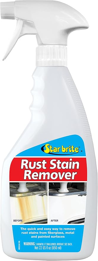 STAR BRITE Rust Stain Remover Spray - Instantly Dissolve Corrosion Stains on Fiberglass, Vinyl, Fabric & Painted Surfaces - Also Removes Sprinkler Stains & Mold & Mildew Stain Remover + Cleaner