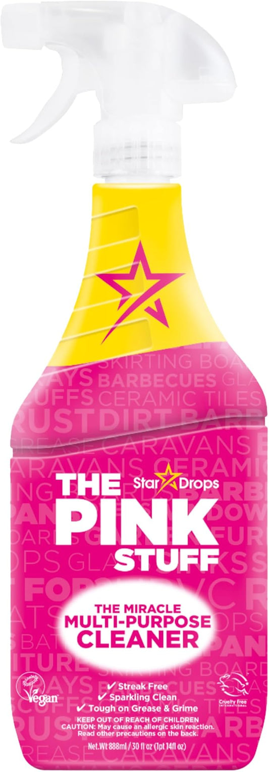 The Pink Stuff Miracle Multi-Purpose Cleaner Spray, 30 fl oz | Now 20% More, All-Purpose Cleaning Solution, For Kitchens, Bathrooms, Floors & More, Cuts Through Grease & Grime, Powerful