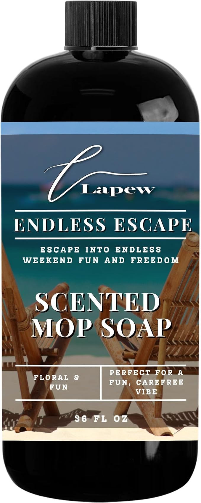 Lapew Endless Escape Scented Mop Soap - Luxury Floor Cleaner Concentrate for Mopping Tile, Laminate, Vinyl & Hardwood | Streak-Free, Low-Foam | 36 oz