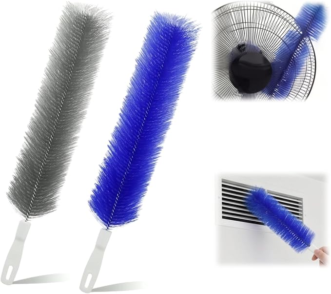 Bendable Microfiber Head, 2026 Fan Cleaner Brush, Washable Reusable Dust Remover for Fans, Air Conditioning, Curtain, Car Vents (Mix 2pcs)