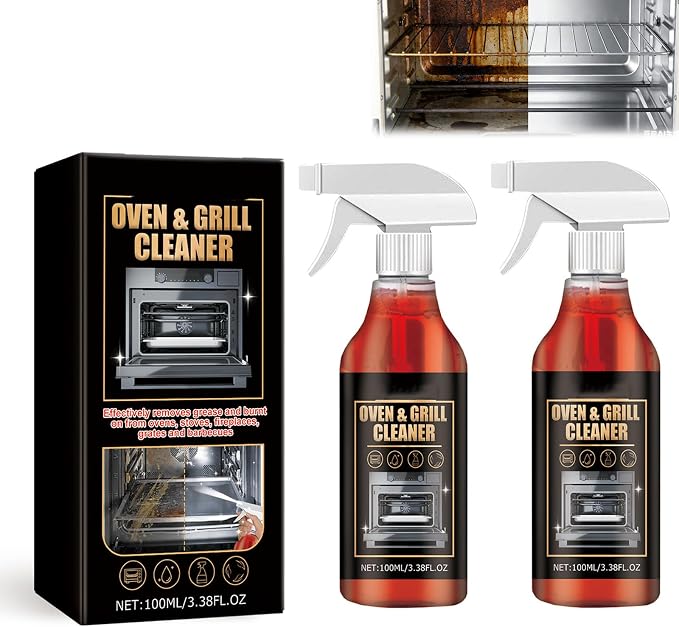 MYSQIHO Kitchen Heavy Oil Cleaner Spray, 100Ml All Purpose Kitchens Heavy Oil Cleaning Agent, Clean Spray Cleaner for Ovens, Countertops, Stovetop (2pcs)