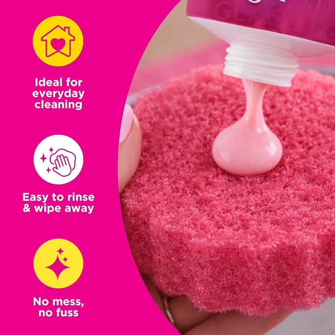 The Pink Stuff Squeezable Cleaning Paste 300g with SQeeZY Scrubber Sponge | Powerful Multi Purpose Surface Cleaner for Kitchen, Bathroom, Cookware, Tiles, Showers, and More