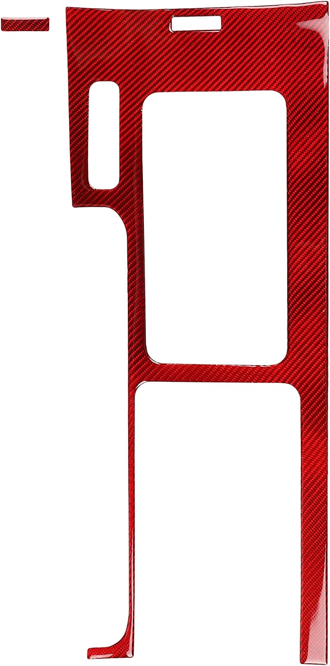 Real Carbon Fiber Trim for Ford Mustang Accessories | for 2009 2010 2011 2012 2013 2014 Gear Shift Panel Cover Frame Interior Thick Overlay Decal 2PCs