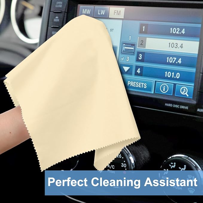 Frienda 12 Pack Large Microfiber Glass Cleaning Cloths 12 x 12 Inch Oversized Eyeglass Sunglasses Cleaning Cloths for Electronics Glasses Screens and Lenses(6 Colors)