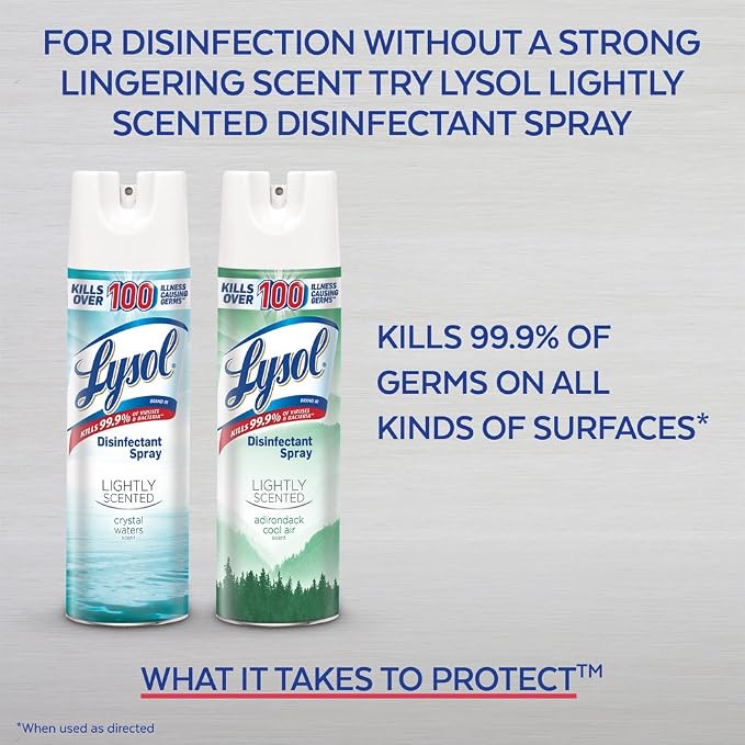 Lysol Professional Disinfectant Spray, Spring Waterfall, 19 oz (3 Pack)