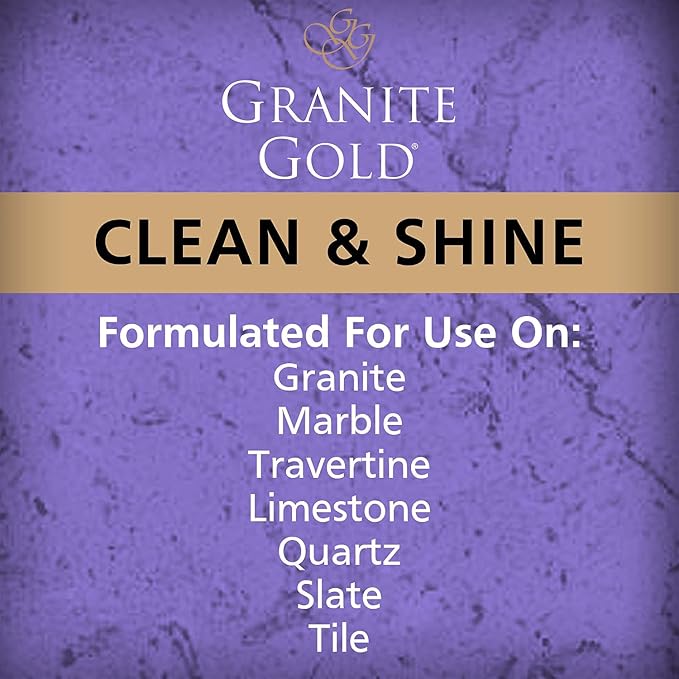 Granite Gold Clean and Shine Spray for Granite, Marble & Other Natural Stone & Quartz Surfaces, 1 x 64 Fl. Oz. & 2 x 24 Fl. Oz., 3-Pack
