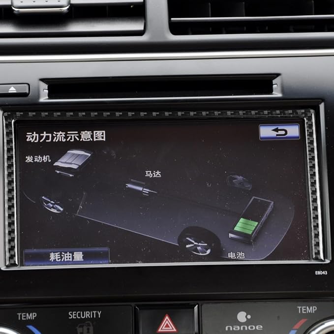 Real Carbon Fiber Trim for Toyota Camry Accessories | for 2012 2013 2014 Center Control Screen Sticker Interior Thick Overlay Decal