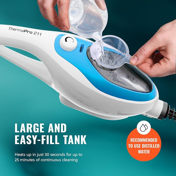 PurSteam 10-in-1 Steam Mop, Floor Steamer with Detachable Handheld Steam Cleaner for Tile, Hardwood Floors | Steam Mop with 10 Accessories | Detachable Steam Cleaner for Hard Floors, Stone, Hardwood, Tile | Washable Dirt Grip Pads