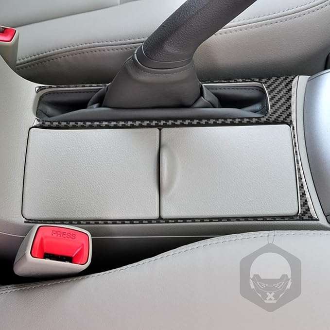 Handbrake Cup Holder Trim for Toyota Corolla 2009-2013 Accessories Black | Soft Carbon Fiber | Upgrades for Car | Only for Left-Hand Drive | Anti-Scratch | Sporty Style