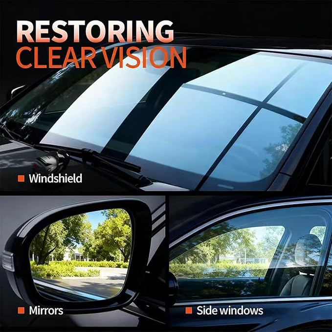 Kubot 2026 New Handheld Glass Oil-Film Remover, Glass Cleaner Cleaning Board, Automotive Oil Film Cleaning Brush for Car Windows
