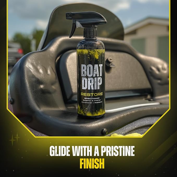Restore -Interior & Exterior Boat Cleaner with UV Protection- Restores, & Protects Trim, Vinyl, Plastic, Dashboard, & Seats - Water-Resistant, Made in USA