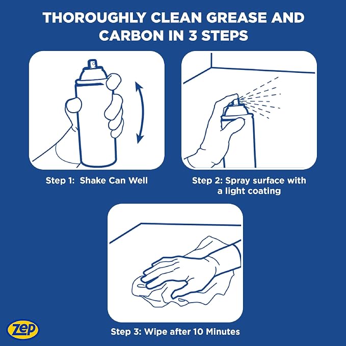 Zep Heavy-Duty Oven and Grill Cleaner - 19 oz (Case of 2) ZUOVGR19 - Dissolves Grease on Contact, on Burners, Grates and Drip Pans