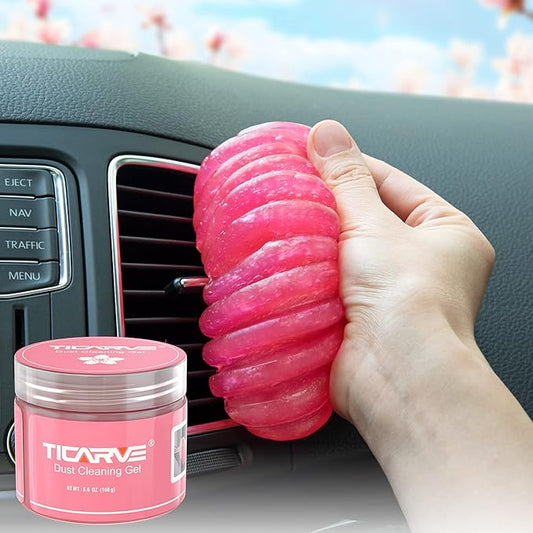 TICARVE Car Cleaning Gel Detailing Putty Car Putty Auto Detailing Tools Car Interior Cleaner Cleaning Slime Car Accessories Keyboard Cleaner Rose/NT WT: 5.6 oz (160 gr) | Car Interior Cleaner Detailing Kit Car Cleaning Supplies Slime Keyboard Cleaner D...