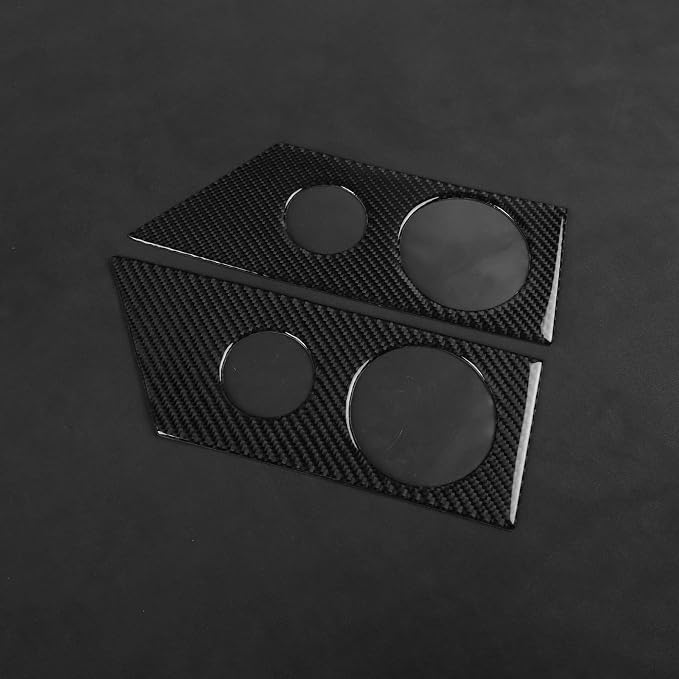 Air Vent Decals Fit for Ford Expedition 2007-2014 Real Carbon Fiber | Central Console Air Vent Decor Accessories|Thick Overlay|Anti-scratch|Self-adhesive