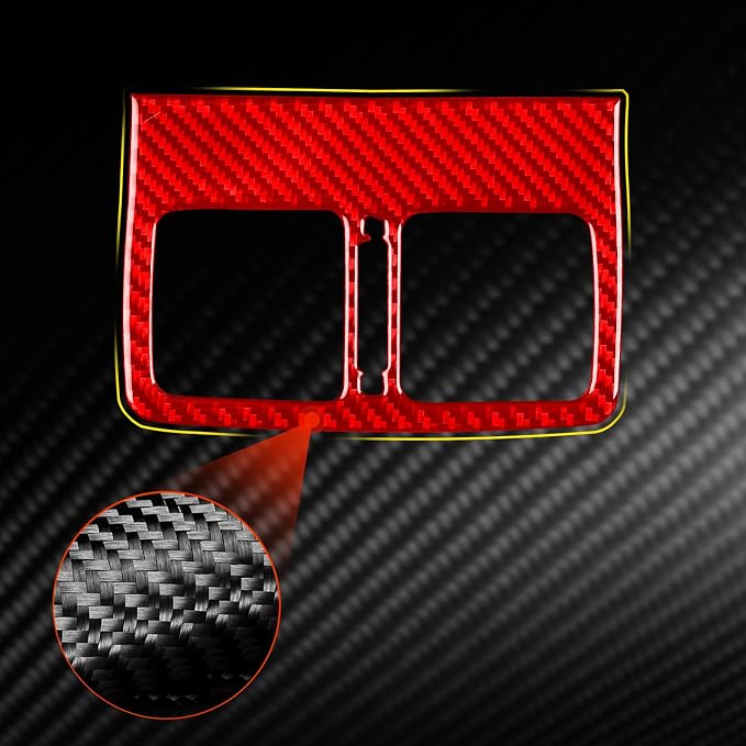 Real Carbon Fiber Trim for Toyota Camry Accessories | for 2012 2013 2014 Rear Row Air Vent Wind Outlet Decoration Panel Interior Thick Overlay Decal