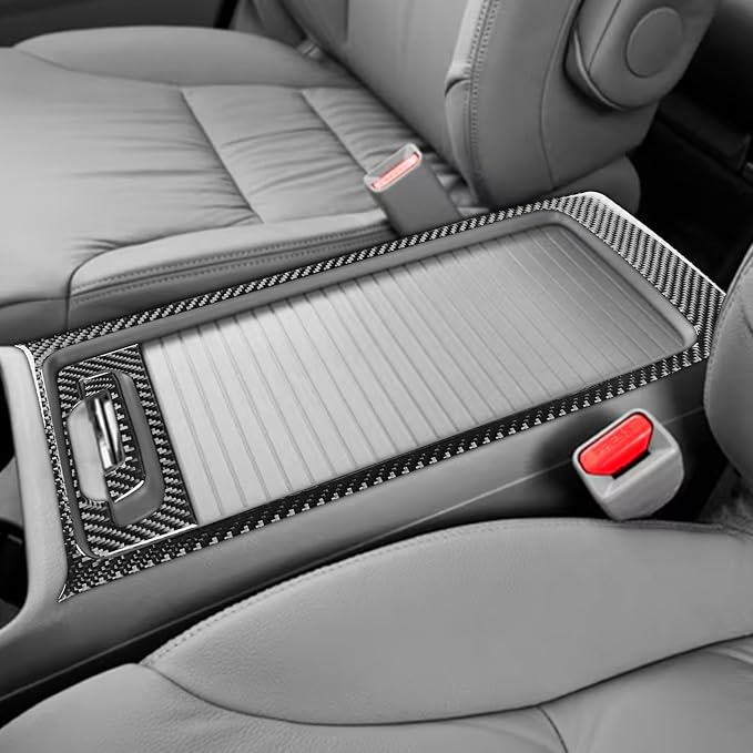 Real Carbon Fiber Trim for Honda CRV Accessories | for CR-V 2012 2013 2014 2015 2016 Center Control Armrest Box Panel Frame Sticker Interior Thick Overlay Decal