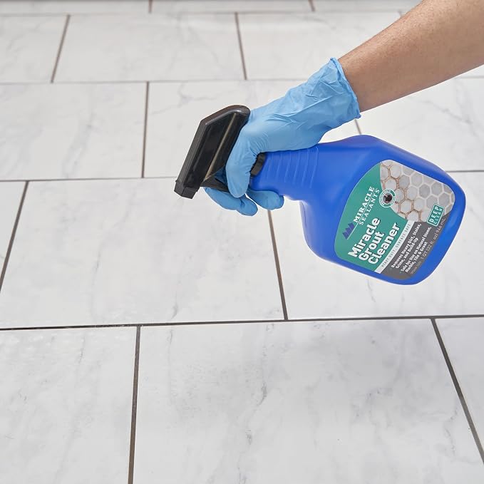 Miracle Sealants Heavy Duty Miracle Grout Cleaner Spray for Natural Stone, Marble, Tile & Grout, Quart, 6 Pack