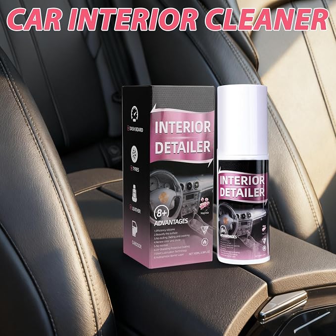 2pcs Car Interior Cleaner,Deep Cleaner Polishing, Large 15 Ounce Capacity Interior Detailer, Tire Cleaner, Suitable for Cleaning Rubber, Plastic, leather Surfaces Inside the Car