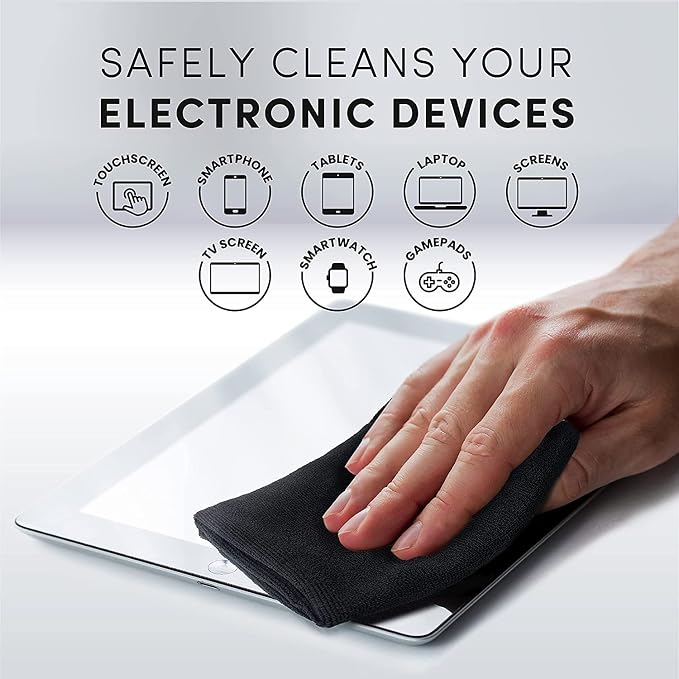 Electronic Wipes Streak-Free Screen Cleaner, TV Screen Cleaner for Smart TV, Screen Wipes Computer Cleaner, TV Cleaner for Electronics: Laptop, Car Phone, iPad | Microfiber Cloth Included [160 Wipes]