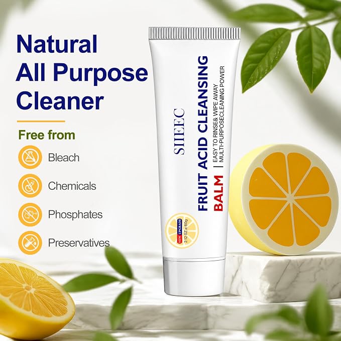 SIIEEC Quartz Countertop Stain Remover Cream & Deep Cleaner, Fruit Acid Cleaning Balm | Removes Coffee, Water, Grease & Food Stains | Non-Abrasive, Scratch-Free