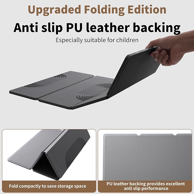 Foldable Stone Dish Drying Mat for Kitchen Counter, Diatomaceous Earth Drying Mat with Non-Slip Backing, Heat Resistant Multifunctional Mat for Kitchen & Bathroom, Instant water absorption-(24"×16")