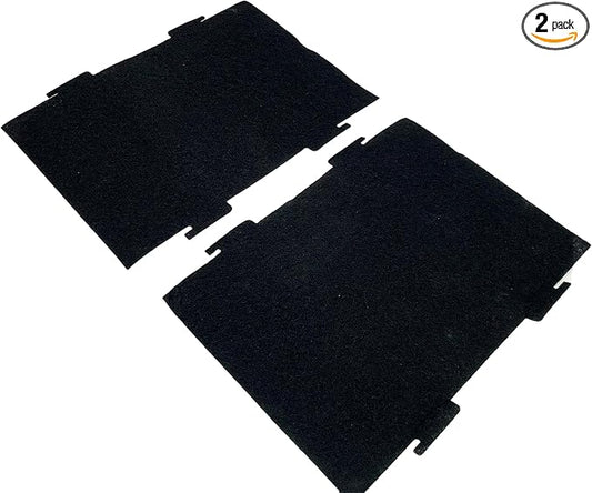2-Pack Microwave Hood Filter, 9.75x7.25 Carbon | Fits W11282981, 9.75x7.25 activated carbon filter, traps kitchen odors, tool-free install, 2-pack