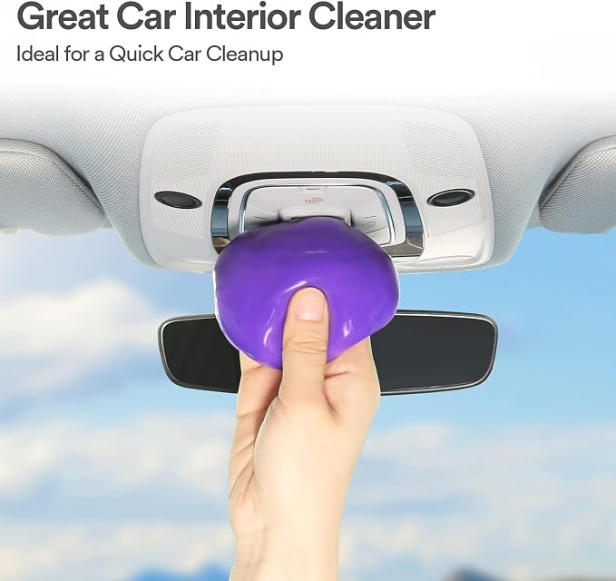 PULIDIKI Car Cleaning Gel Clean Putty Car Interior Cleaner Detailing Kit | Car Cleaning Slime, Car Cleaning Supplies, Car Accessories Gifts for Men Women Purple