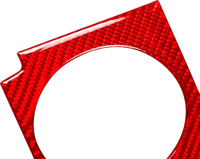 Red Real Carbon Fiber Trim for Ford Mustang Accessories | for GT Shelby 2005 2006 2007 2008 2009 Co-Pilot Right Side Wind Outlet Air Vent Interior Thick Overlay Decal