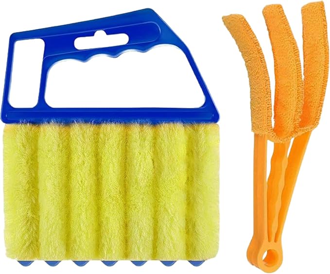 Washable Blind Cleaner Tool, Blind Duster, Microfiber Dusting Brush for Venetian Blinds, Window Shutters, Air Conditioner Vents(2-Pack)