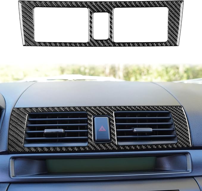 Fit for Mazda 3 2004-2009 Carbon Fiber Center Console Stickers Type-B | Center Console A/C Control Radio Panel Trim | Accessories | Self-adhesive | Thick Overlay