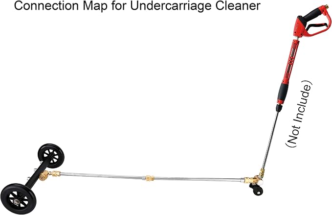 Tool Daily Dual-Function Undercarriage Cleaner with Swivel Wheel, 16 Inch | Surface Cleaner for Pressure Washer, Underbody Car Wash Water Broom, 4000 PSI
