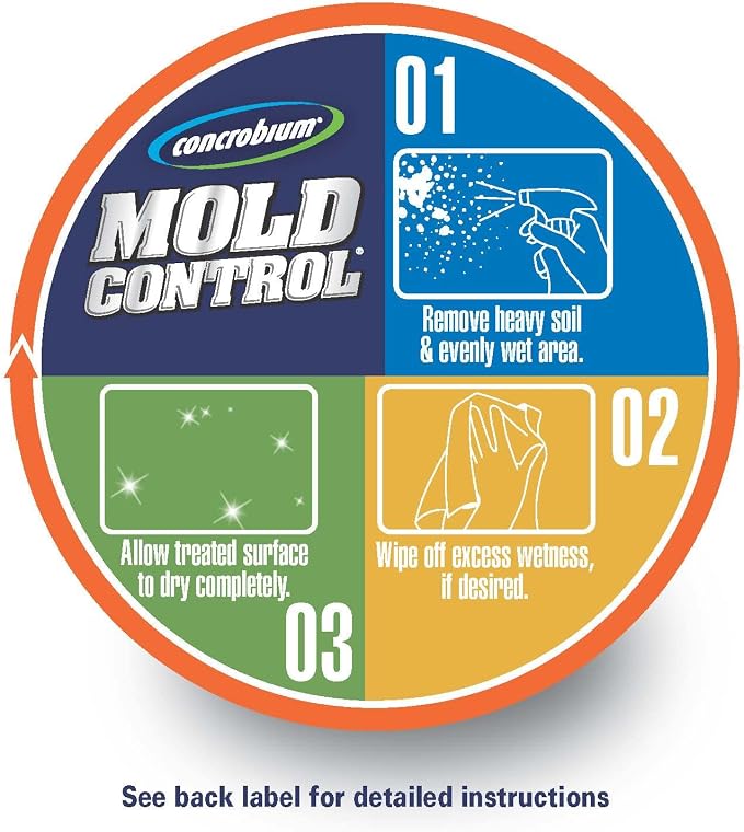 Concrobium Mold Control, 32 oz Spray – Eliminates & Prevents Mold – EPA-Registered, Bleach-Free, Odorless, VOC-Free