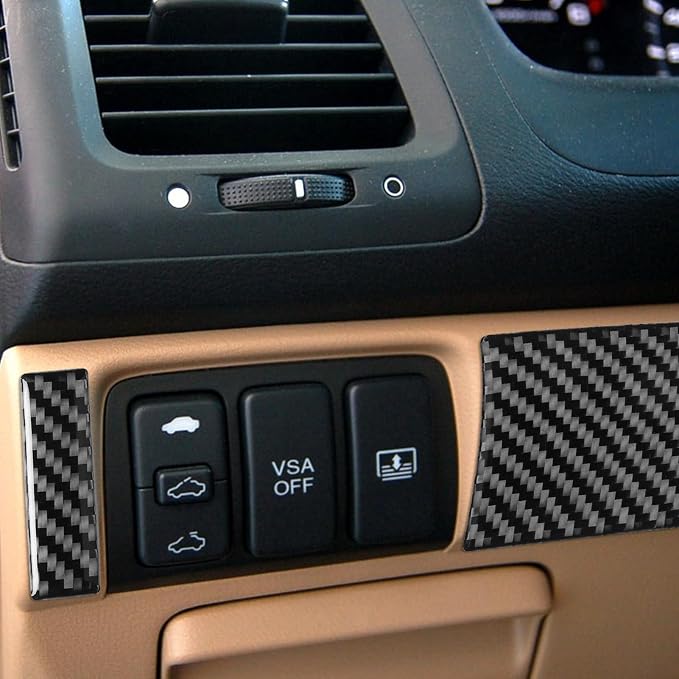 Real Carbon Fiber Trim for Honda Accord Accessories | for 2003 2004 2005 2006 2007，Driver Side Glove Box Panel Upper Cover，Interior Dash Panel，Thick Overlay Sticker Decal