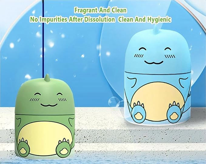 Toilet Bowl Cleaner Bottle Toilet Cleaner Cute Dinosaur Cleaning Odor Removal Stain Removal Makes Toilet Bowls Look New with Light Fresh Scent Decorative Household Bathroom Cleaning Supplies
