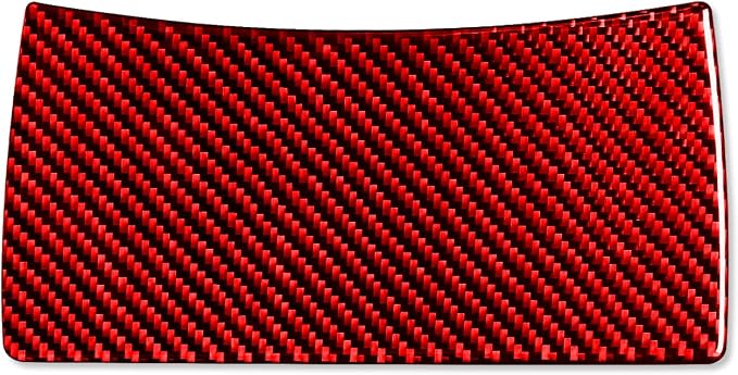 Red Real Carbon Fiber Trim for Nissan Rogue Accessories | for 2014-2020 / Rogue Sport 2017-2022 Front Roof Reading Light Panel Sticker Interior Thick Overlay Decal