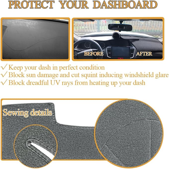 Yiz Dash Cover Mat Pad Fit for Toyota Camry | Custom Dashboard Cover Pad Carpet Protector