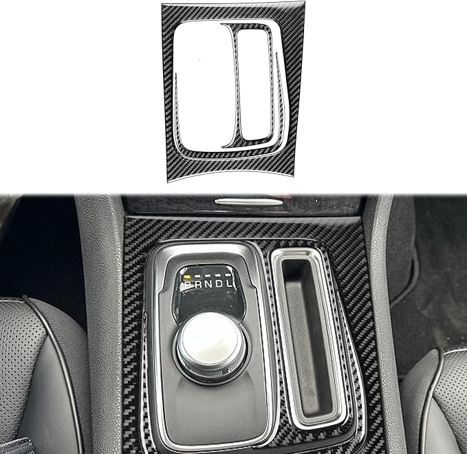 Real Carbon Fiber Trim for Chrysler 300 Accessories | for 2015-2023 300C 300S Limited/Touring Center Console Gear Shift Panel Sticker Interior Thick Overlay Decal