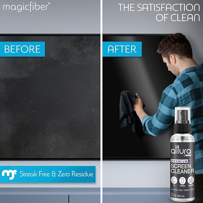 Altura Photo Screen Cleaner Spray Kit for Car, Laptop, Computer & MacBook | Great Touch Screen Cleaner for Phone, Tesla, iPad, OLED, TV, Monitors, Tablet & Mac Displays