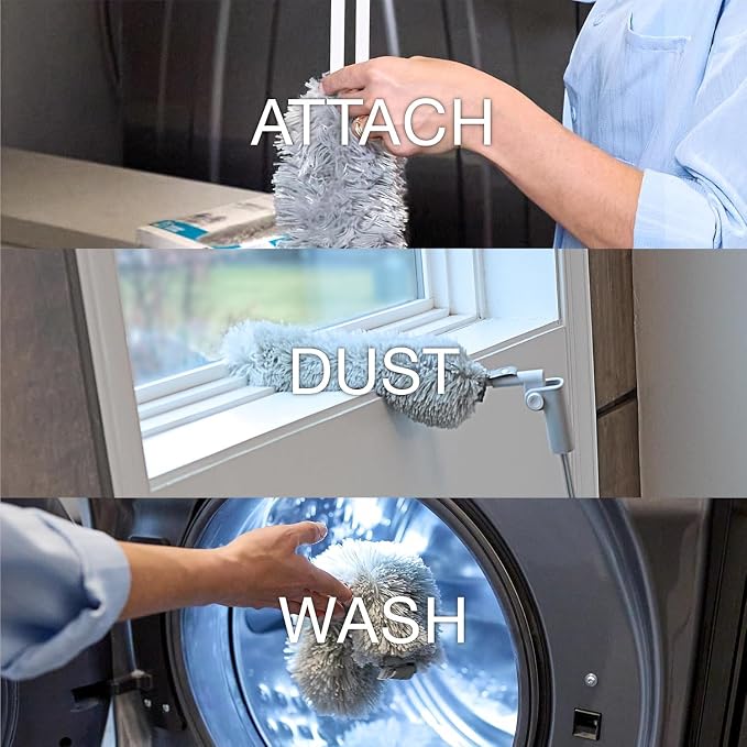 Bona Reusable Dusters - 2 Pack - High Performance Dusting System | Microfiber Dusters Remove Dust and Pet Hair for Whole-Home Cleaning