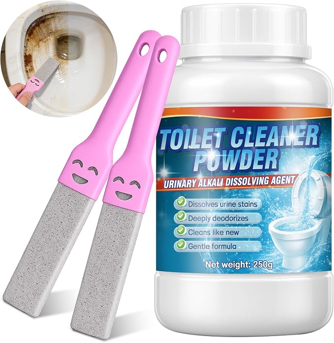 Pumice Stone for Toilet Bowl Cleaning, Toilet Cleaner, Powerfully Cleans Hard Water Rings, Calcium Buildup and Stains, Suitable for Cleaning Toilets, Bathroom