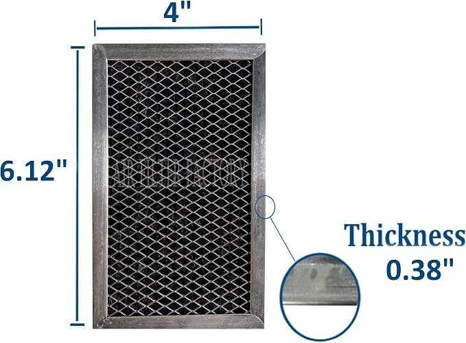 Air Filter Factory Replacement For Samsung DE63-30016H Charcoal Carbon Microwave Filters 2-Pack
