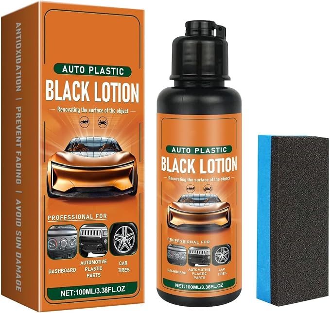 Auto Plastic Restorer Kit - 100ml Plastic Restorer for Cars,Auto Plasti𝐜 Restore𝐫 Lotion Black, Aut𝐨 Plasti𝐜 Black Lotion (1)