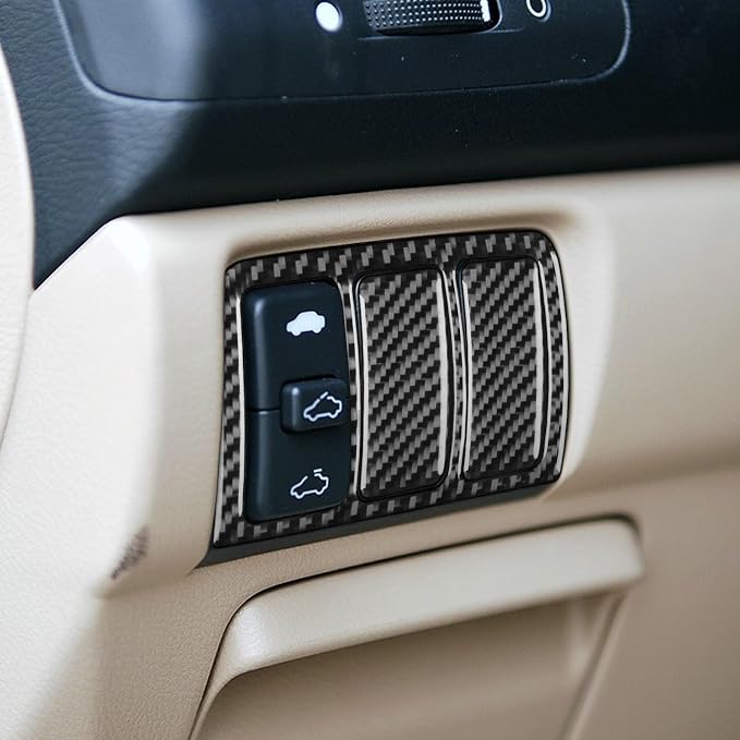 Real Carbon Fiber Trim for Honda Accord Accessories | for 2003 2004 2005 2006 2007，Sunroof Switch Control Panel Cover，Interior Dash Panel，Thick Overlay Sticker Decal