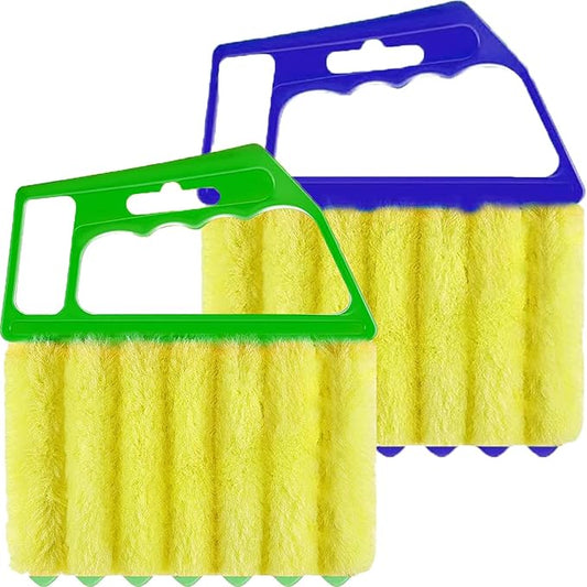 2 Pcs Blind Cleaner - Washable Window Blind Cleaner Duster Tool | Blind Duster for Wood Dlinds Mini Duster Brush Blind Dust Cleaner Venetian Shades Brush Window