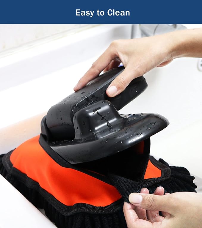 YeewayVeh Car Wash Brush Replacement Cover, Microfiber Mop, Orange | Compatible with 55" Long Handle Car Wash Mop, Universal Size, Detachable & Machine Washable