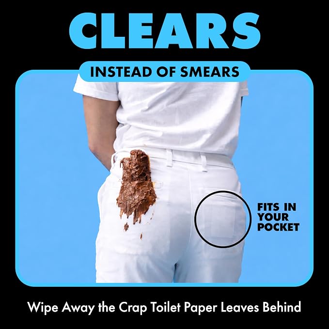 DUDE Wipes Unscented Pocket Packs - Travel Wipes - 6 Packs of 8 (48 Count) - On-The-Go Adult Flushable Wipes for Sensitive Skin - Infused with Vitamin E and Aloe - Septic and Sewer Safe